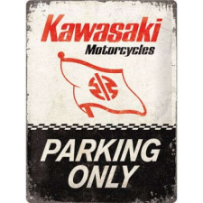  Kawasaki Parking Only Fémtábla dekoráció