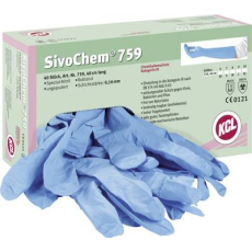 KCL SivoChem 40 db Nitril Eldobható kesztyű Méret (kesztyű): 7, S Cat III (759-7) (759-7)