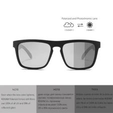 KDEAM polarizált napszemüveg UV400 női férfi uniszex X8 fekete Photochromatic napszemüveg