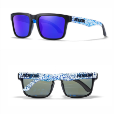 KDEAM polarizált napszemüveg UV400 uniszex fehér márvány kék napszemüveg