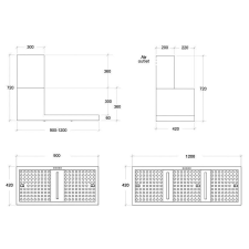 KDESIGN - Páraelszívó K105-90 T600 - Fekete páraelszívó