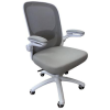  Kea Ergonomikus Irodai Forgószék - Szürke Hálós Háttámla, Fehér Váz