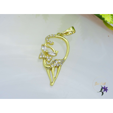  Kecses cica medál-14K medál