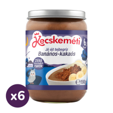 Kecskeméti Jó éjszakát desszert banános-kakaós tejbegríz, 6 hó+ (6x190 g) bébiétel
