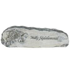  Kegyeleti dísz rózsával poly M5,5cmx19cm szürke dekorációs kellék