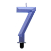  Kék 7-es Diamond Metallic számgyertya, tortagyertya 7-es