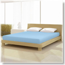 Kék 90x200 cm-től 100x200cm-ig basic pamut jersey gumis lepedő lakástextília