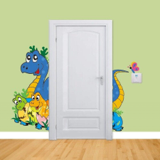  Kék dínó gyerekszoba dekoráció