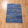  Kék-fehér-fekete rongyszőnyeg 70×100 cm