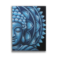  Kék Feles Buddha Mandala 60x80cm grafika, keretezett kép