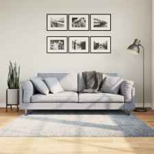  Kék hosszú szálú bozontos modern szőnyeg 160 x 160 cm lakástextília