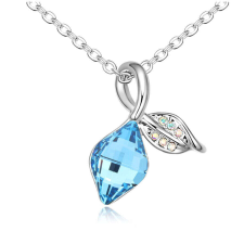 Kék hurok - világoskék- Swarovski kristályos nyaklánc nyaklánc