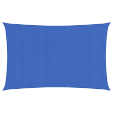 kék négyszögletű HDPE napvitorla 160 g/m² 3x6 m kerti bútor