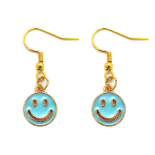  Kék smiley fülbevaló fülbevaló