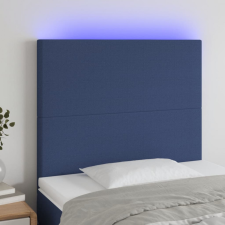  Kék szövet LED-es fejtámla 80x5x118/128 cm ágy és ágykellék