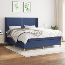  Kék szövet rugós ágy matraccal 180 x 200 cm ágy és ágykellék