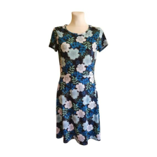  Kék virágmintás női ruha (méret: S) női ruha
