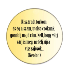 Kell hogy várj, várj is meg kitűző kitűző