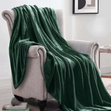 Kellemes tapintású puha plüss takaró - sötétzöld pléd, 150*200cm (BBCD) lakástextília