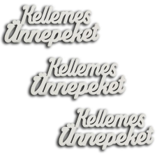 Kellemes Ünnepeket felirat fehér15cm 3db/csom dekorációs kellék