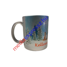  Kellemes Ünnepeket! feliratú metál bögre bögrék, csészék