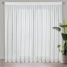 Kelly ezüstös szállal átszőtt eső hatású fényáteresztő függöny Fehér 300x250 cm lakástextília