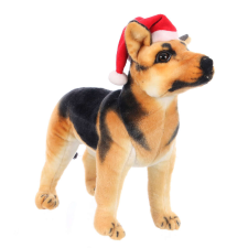  Kenay - plüss német juhász mikulás sapkában - 40cm plüssfigura