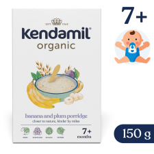 Kendamil Bio tejmentes zabkása szilvával és banánnal (150 g) bébiétel