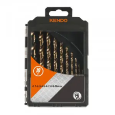 Kendo Csigafúró készlet 1-10mm HSS-E Co5 10r. kobaltos KENDO fúrószár