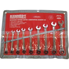 Kennedy professzionális irányváltós csillag-villáskulcs készlet 9db-os - KEN5826796K barkácsolás, csiszolás, rögzítés
