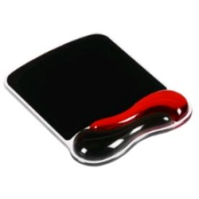 Kensington Crystal zselés csuklótámaszos fekete-piros egérpad (62402) (62402) asztali számítógép kellék