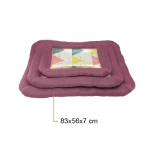 Kényelmes fekhely – kutyapárna / lila 83x56x7 cm szállítóbox, fekhely kutyáknak