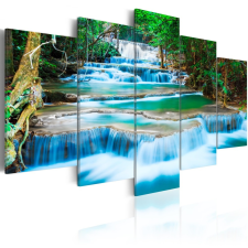 Kép - Blue Waterfall in Kanchanaburi, Thailand 200x100 grafika, keretezett kép