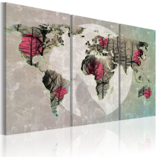  Kép - falitérkép - Map of the World: Telihold - triptych Világtérkép 60x40 térkép