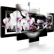  Kép - Orchids on a black background 100x50 grafika, keretezett kép