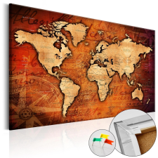  Kép parafán - Amber World [Cork Map] Parafa világtérkép - vászonkép 120x80 térkép