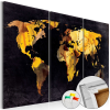  Kép parafán - Golden Desert [Cork Map] Parafa világtérkép - vászonkép 120x80