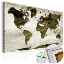  Kép parafán - Green Planet [Cork Map] Parafa világtérkép - vászonkép 120x80 térkép