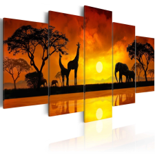 Kép - Savanna - sunset 200x100 grafika, keretezett kép