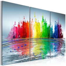 Kép - Úszó házak 60x40 grafika, keretezett kép