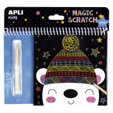 Képkarcoló füzet, APLI Kids "Magic Scratch", téli móka füzet