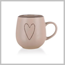  Kerámia bögre HEART 500 ml, bézs 60221524LB bögrék, csészék