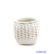  Kerámia kaspó mini antikolt - B dekorációs kellék