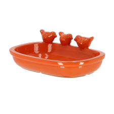 Kerámia madáritató és etető tál, 29 cm, narancssárga (TR047-N) etető, itató madaraknak