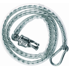  Kerbl láncos kikötő PVC bevonattal, pánikhoroggal és karabinerrel (140 cm) nyakörv, póráz, hám kutyáknak