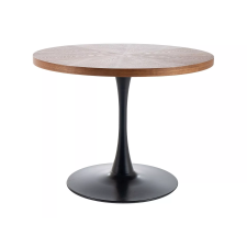  Kerek étkezőasztal AMADEO 100x100 cm, dió dekorációval bútor