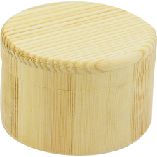 Kerek fa doboz 11x7cm dekorálható tárgy
