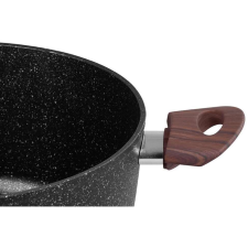  Kerek fazék fedővel, 5.9L, 28cm, Black Marble Line, MagicHome edény