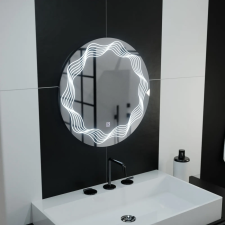  Kerek LED tükör 60cm, Flusso Touch, páramentesítő rendszer, fényerő-szabályozható bútor