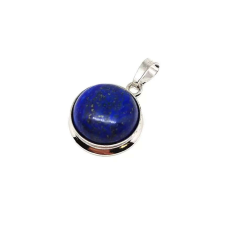 Kerek medál fém Lapis lazuli 2cm medál
